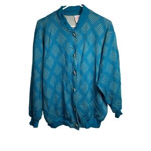 graff calfornia wear womens vintage coat size large long sleeve button up